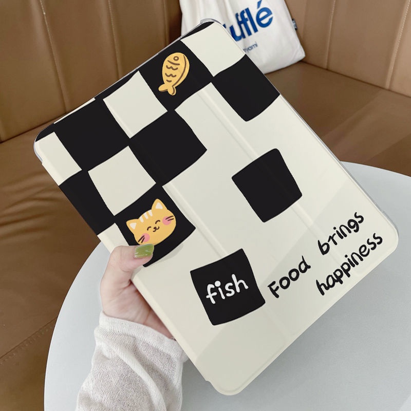 Ốp Máy Tính Bảng Chống Sốc Hình Động Vật Dễ Thương Có Ngăn Đựng Bút Cho Ipad Mini 6 12.9 Inch Air 4/5 10.9'' 5/6th Gen Pro 11'' 12.9'' 2018 2020 2021