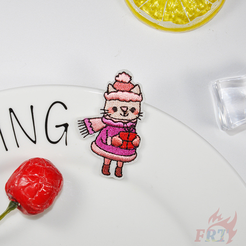 1 miếng dán ủi thêu hình động vật Giáng Sinh