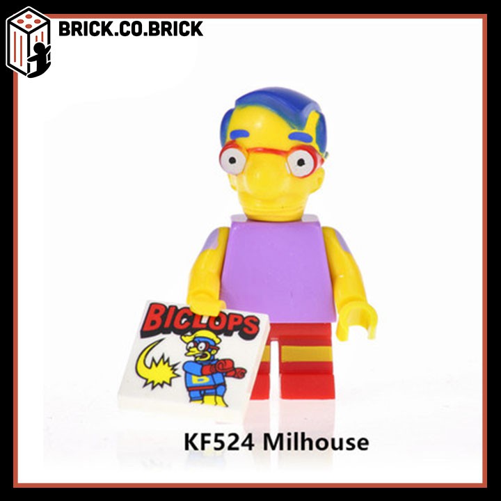 KF6039 - Đồ chơi lắp ráp minifig và non lego- Xếp hình mô hình sáng tạo nhân vật phim hoạt hình Gia đình Simpson