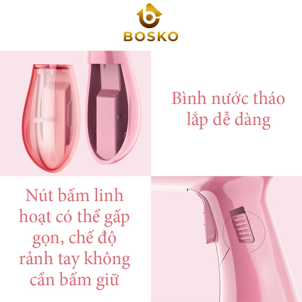 Bàn là ủi hơi nước cầm tay gấp gọn Sokany, bàn là du lịch mini chính hãng - BOSKO