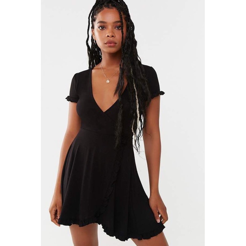 [Mã WAMT1505 giảm 10K đơn 0K] ĐẦM XOÈ WRAP MINI DRESS F21 | BigBuy360 - bigbuy360.vn