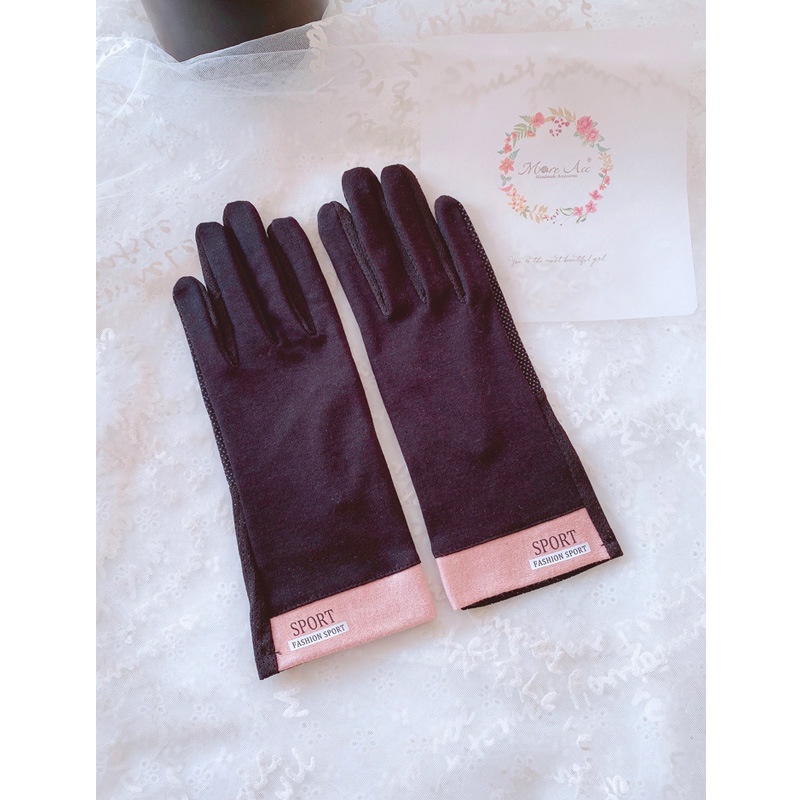 Găng tay cotton bảo vệ chống tia uv thời trang cho nữ