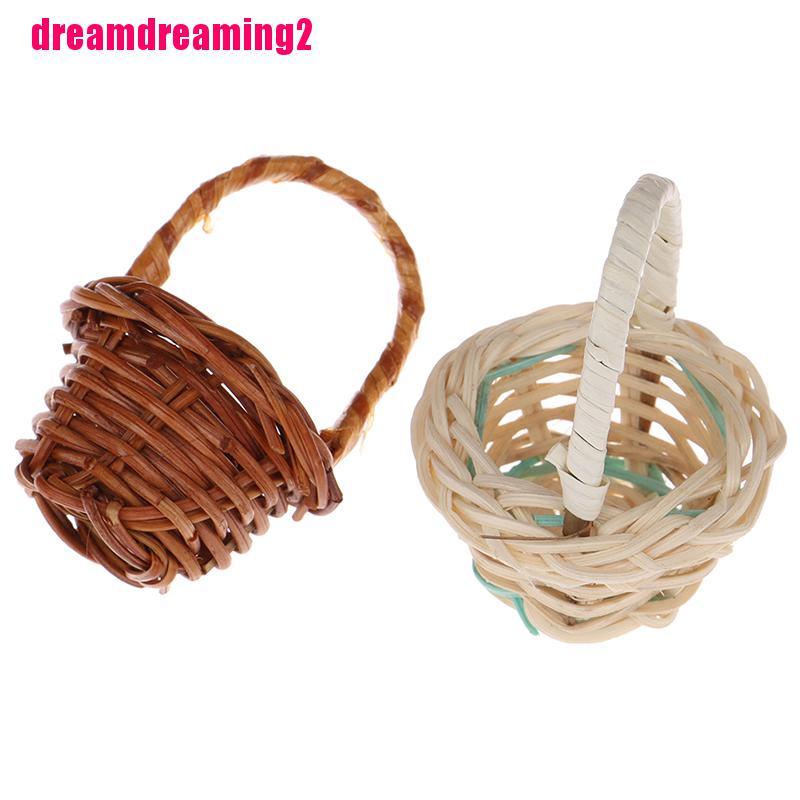 Rổ Mây Mini Đựng Rau Củ Quả Cho Búp Bê