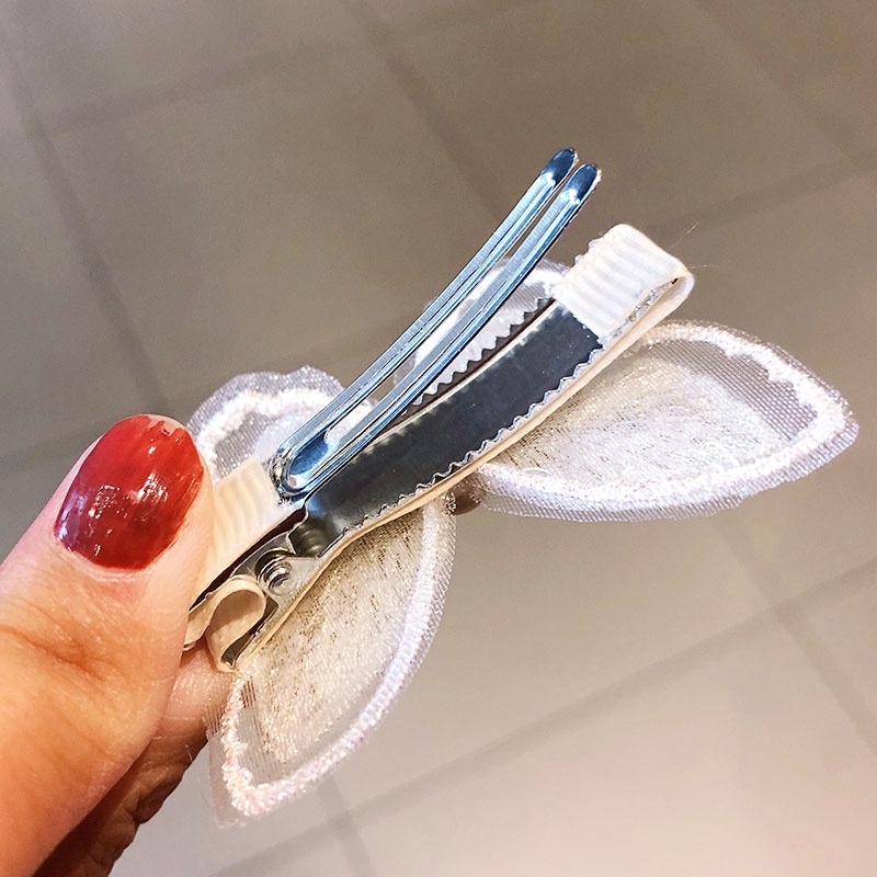 Kẹp Tóc Thêu Hình Bướm Ren Dễ Thương Cho Nữ
