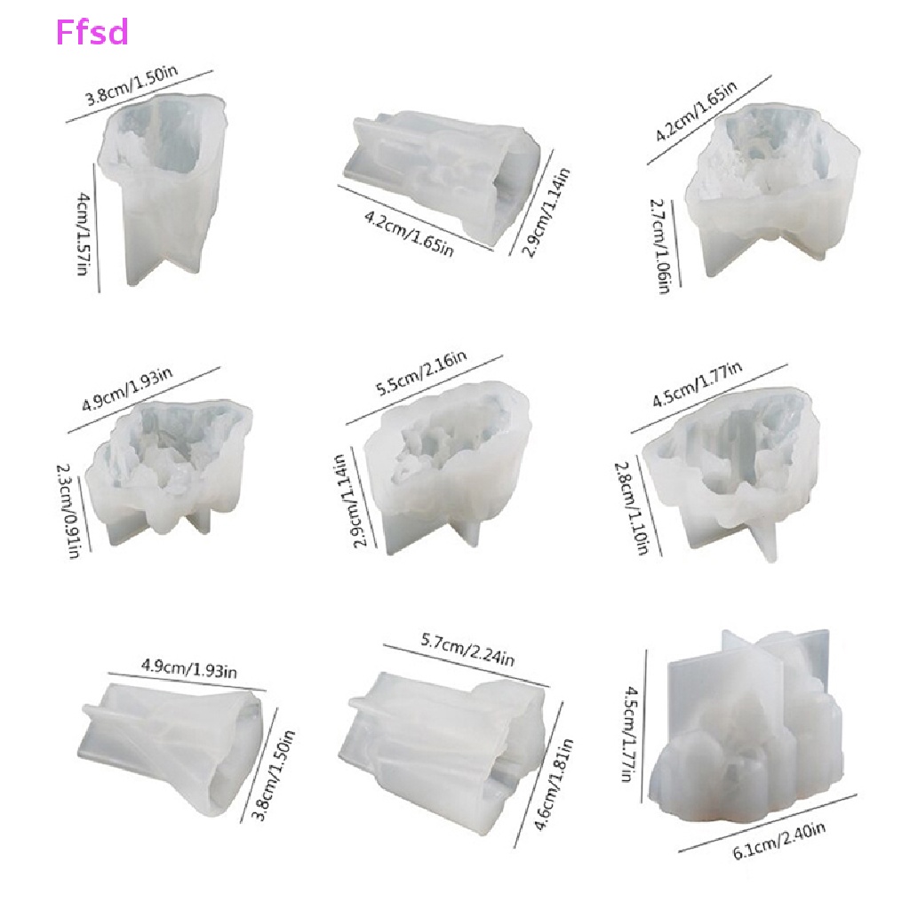 {Ffsd} Khuôn Silicon Làm Đá Pha Lê Epoxy Resin / Pha Lê / Hạt Đá Trang Trí DIY Bán Chạy