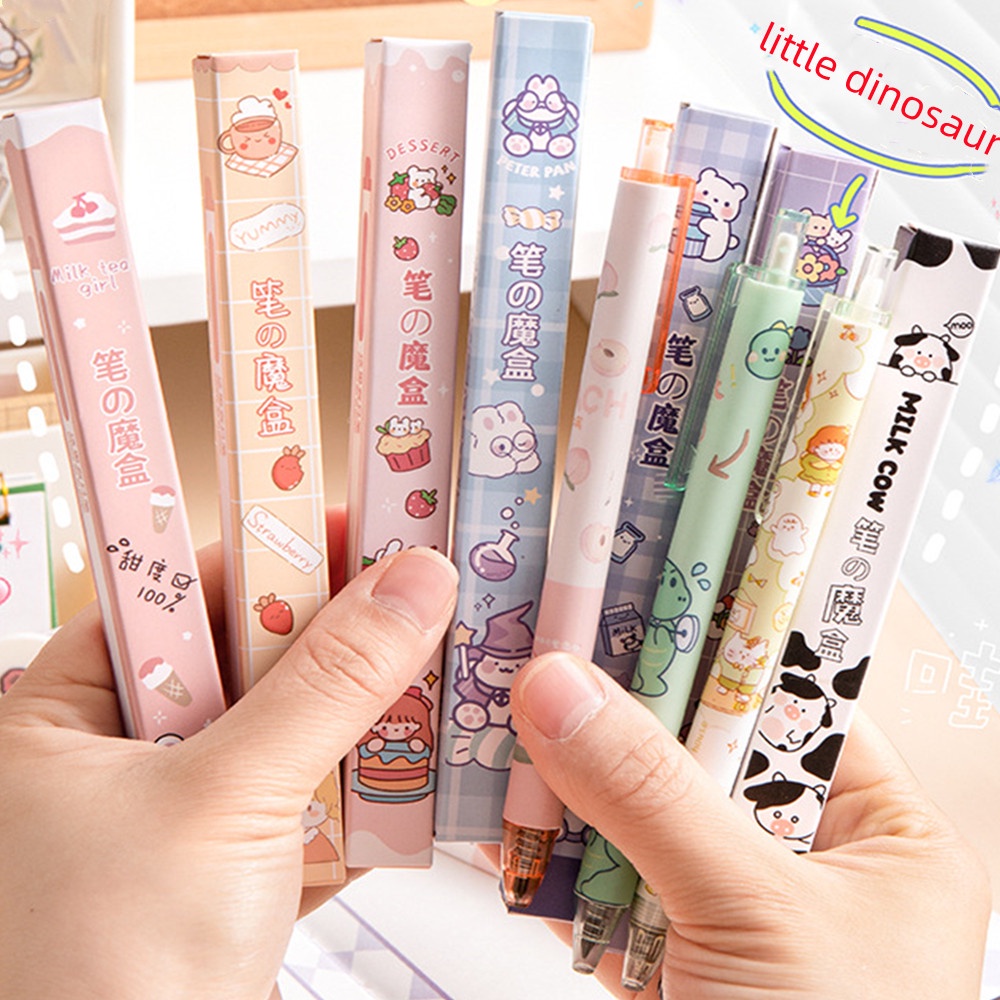 Set 4 Bút Mực Nước Ngòi 0.5 Họa Tiết Hoạt Hình Dễ Thương