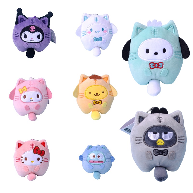 Dễ Thương Mặt Dây Chuyền Hình Kuromi Cinnamoroll My Melody Pochacco Plushie Hoàn Hảo Cho Người Hâm Mộ