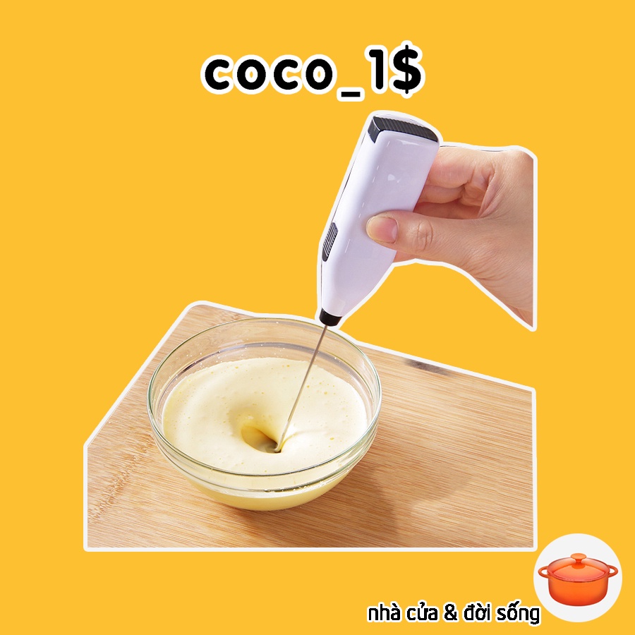 [COCO1$] Máy tạo bọt Cafe và đánh Trứng cầm tay CC07SP039