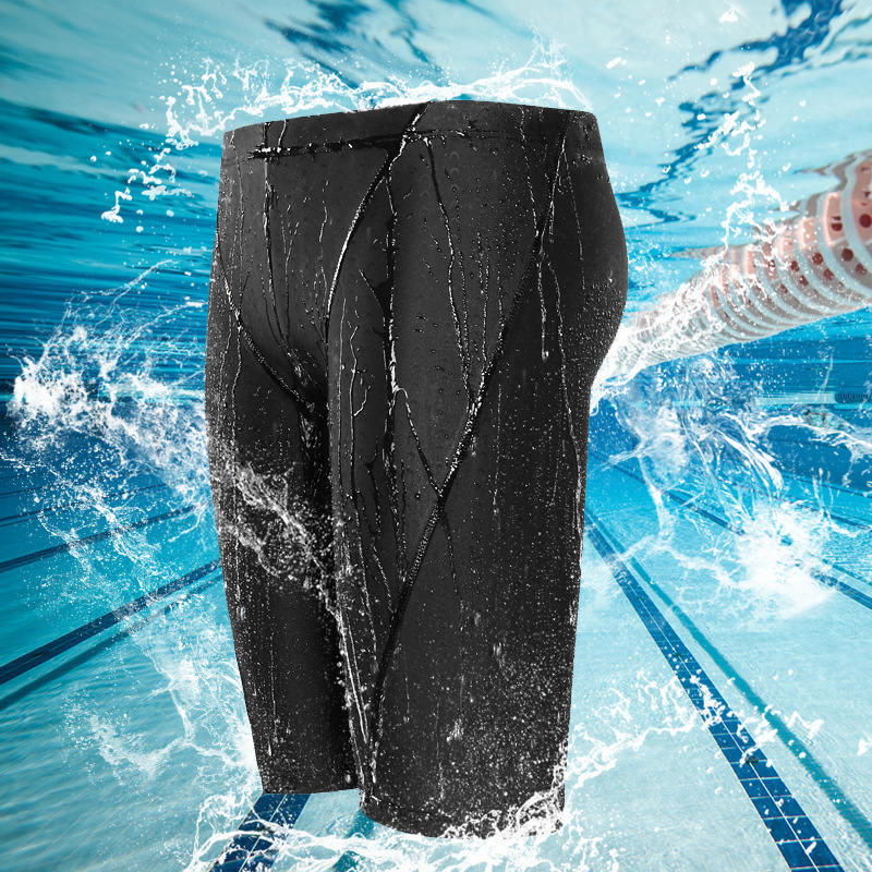 [AVAILABLE] Mens Waterproof Bigsize Black Swimming Pants With Swimming Cap | BigBuy360 - bigbuy360.vn