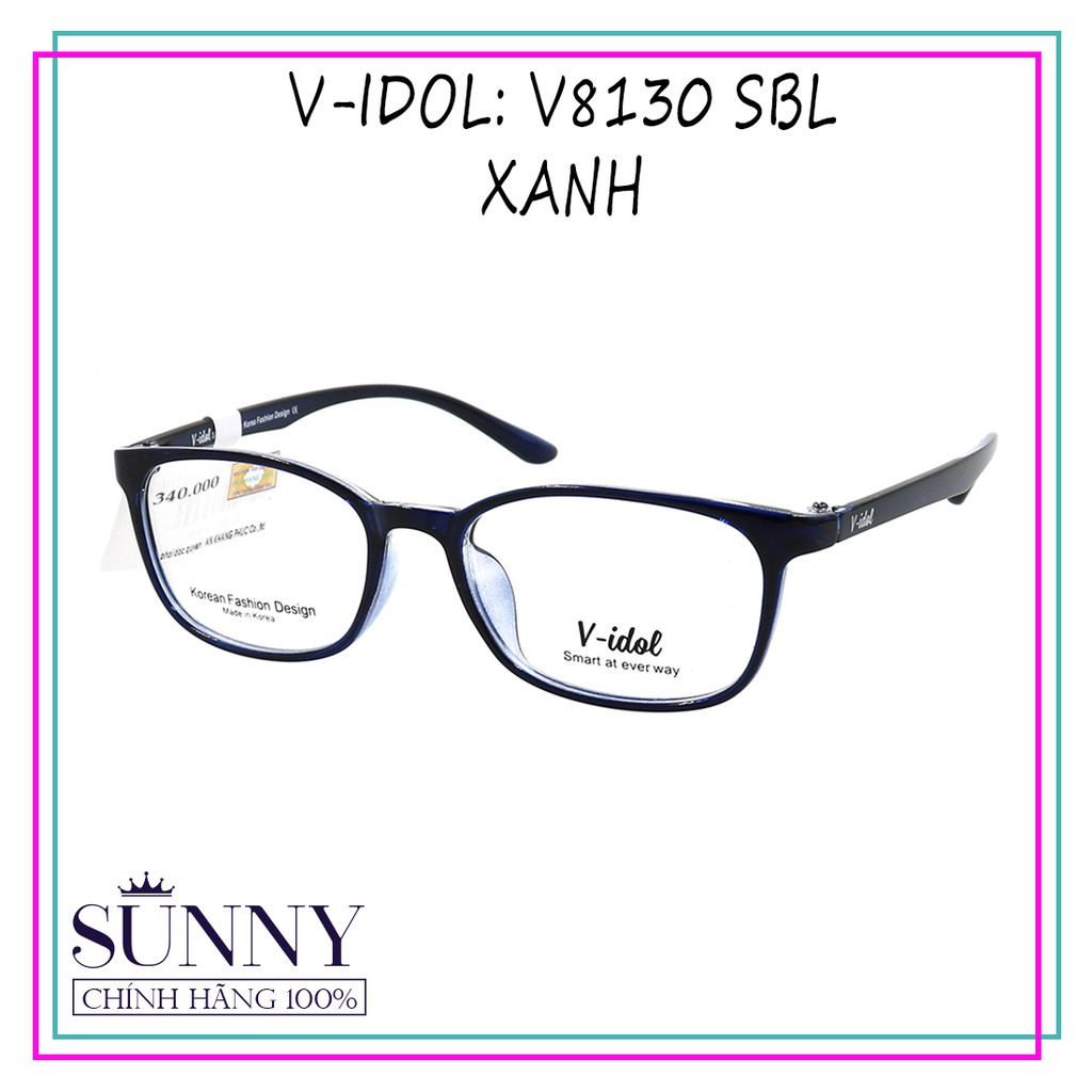 V8130 - Gọng kính V-idol chính hãng kèm tem chống hàng giả do bộ công an cấp