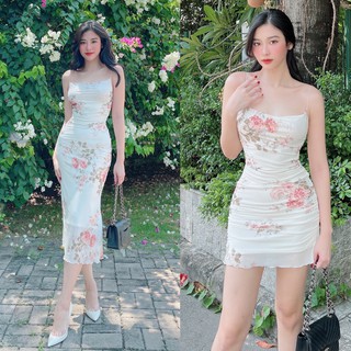 Đầm body sexy 2 dây dáng dài đuôi cá thiết kế, dự tiệc/ Váy 2 dây body sexy dáng dài