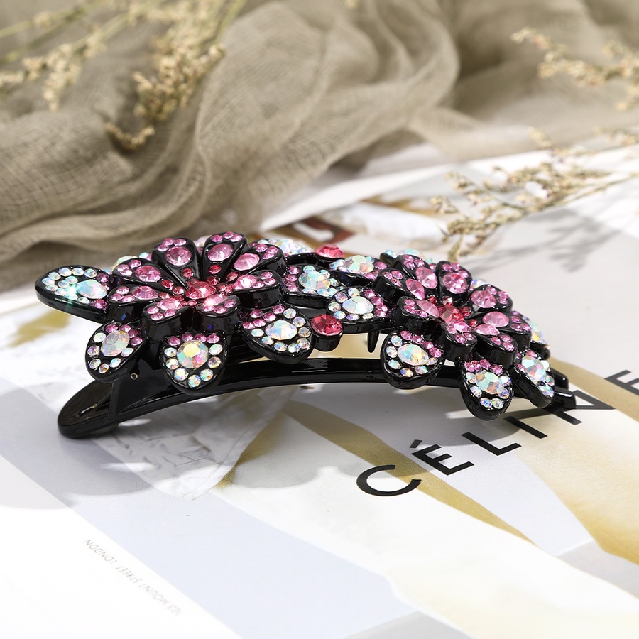 Kẹp tóc hình hoa đính kim cương giả thời trang cổ điển cho nữ