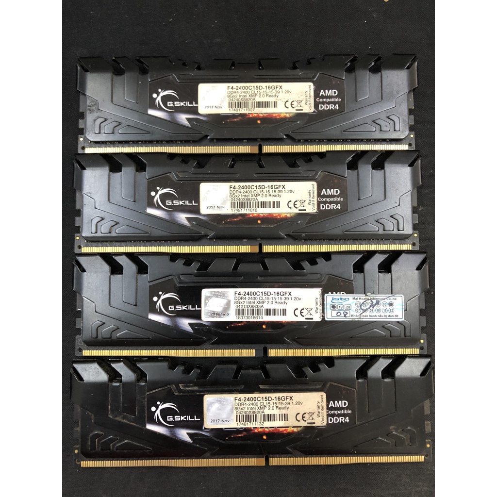 RAM DDR4 Gskill 8G/2400 tản thép ĐEN