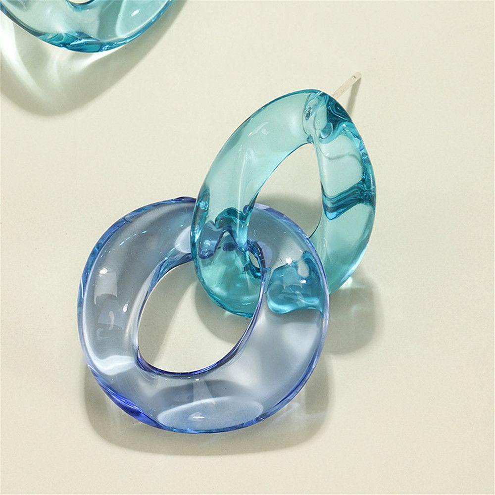 Khuyên Tai Dạng Chuỗi Bằng Acrylic Phong Cách Thời Trang Chất Lượng Cao