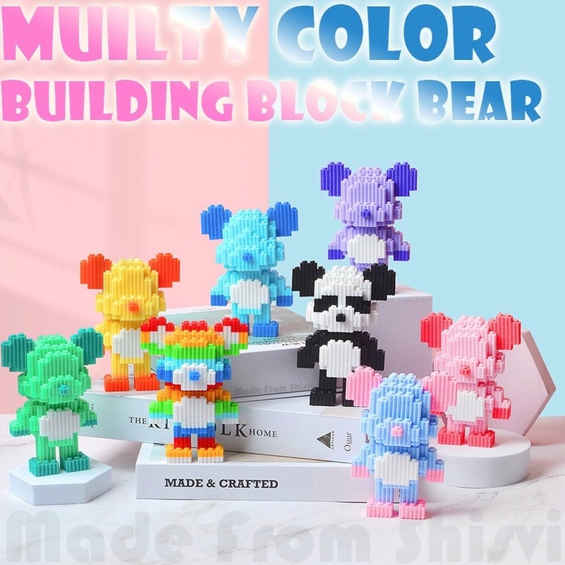 Bộ Đồ Chơi Lắp Ráp Mô Hình Lego Gấu Bạo Lực Mini 12cm DIY