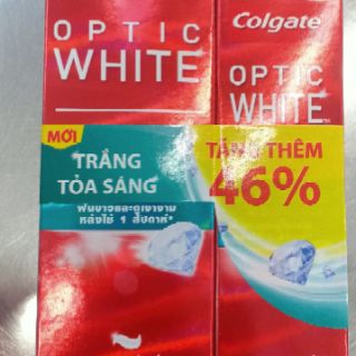 KEM ĐÁNH RĂNG Colgate Optic White Plus Shine 100g + 46g