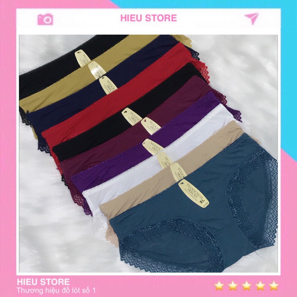 Quần Lót nữ Su Thông Hơi Phối Ren Chất Mát Lạnh Co Giãn 4 Chiều Hieu Store24h - 5866