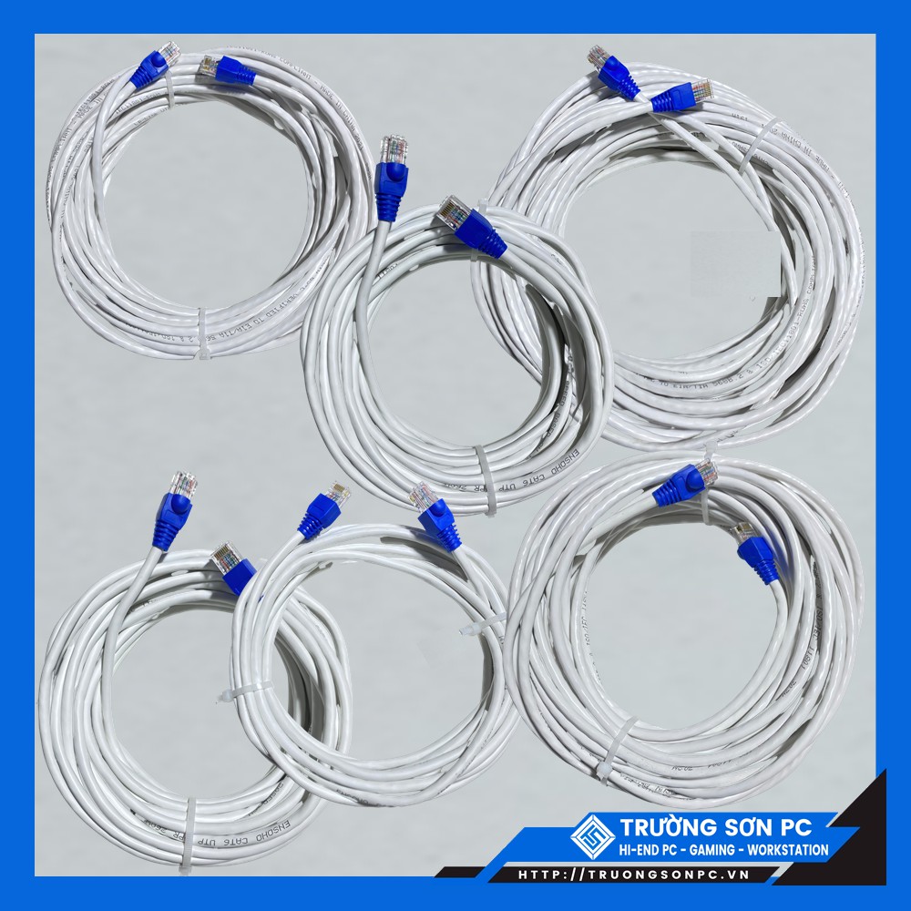 Dây Mạng CAT6 Bấm Sẵn 2 Đầu 10m 15m 20m 25m 30m 35m 40m 45m 50m - Cáp mạng lan