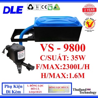 Bộ máy bơm và hộp lọc nước vipsun vs-9800 cho hồ cá cảnh. phụ kiện hồ cá bộ máy bơm vs-9800