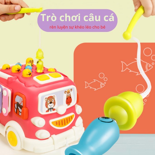 Đồ chơi xe Buýt Đa năng kết hợp nhiều chắc năng, giúp bé phát triển toàn diện - Popapu
