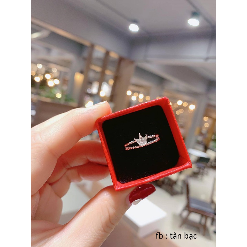nhẫn nữ hoàng , bạc ta nguyên chất , shop miễn phí shipp toàn quốc