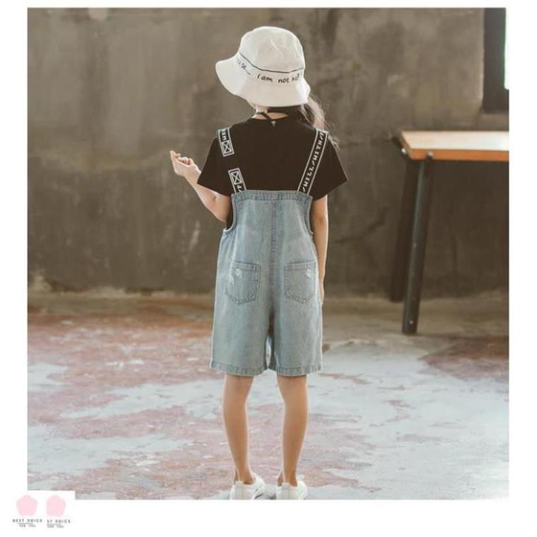 Đầm yếm jean cho bé gái (3 - 12 tuổi) ☑️ váy đầm cho bé gái ☑️ yếm quần cho bé gái 10 tuổi .