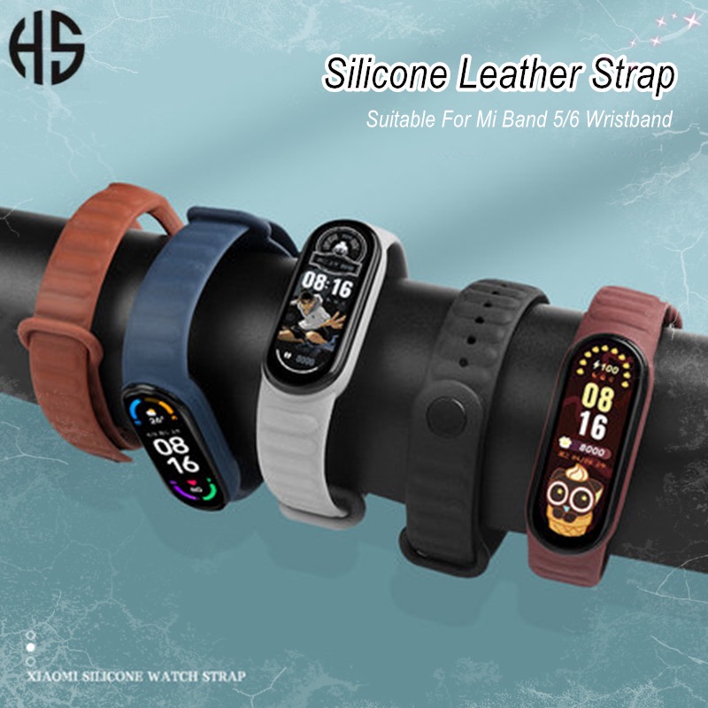 Phù Hợp Dây Đeo Thay Thế Bằng Da Silicon Cho Mi Band 6 5 2022 Mới