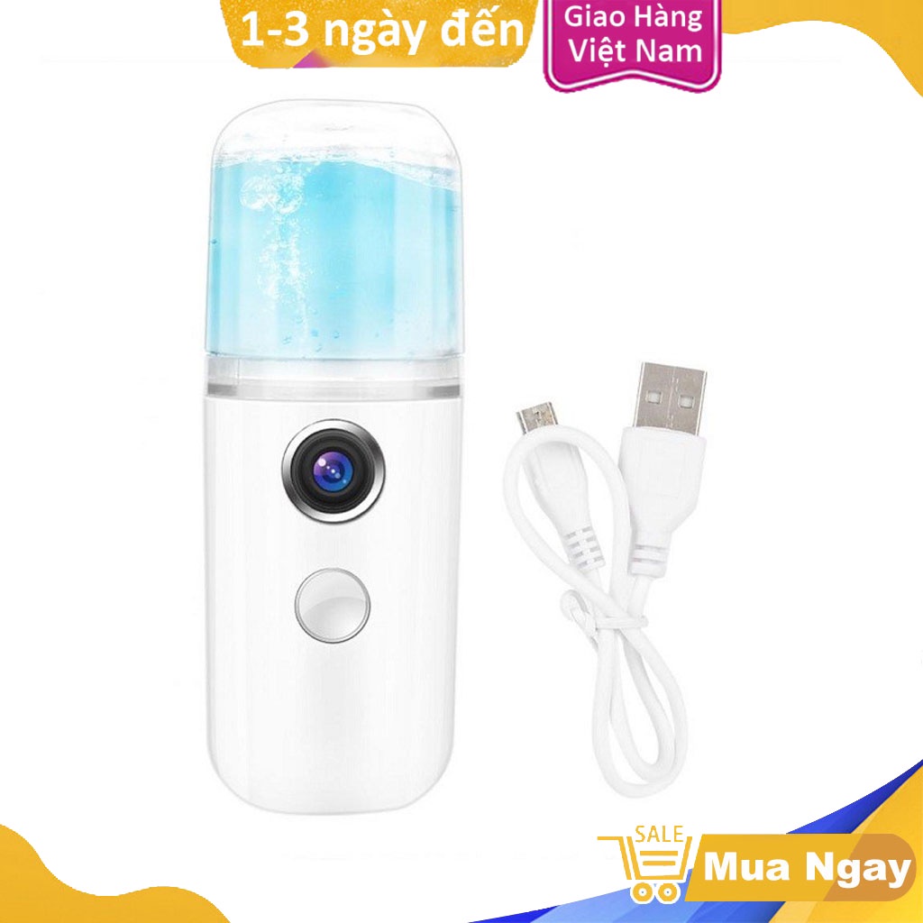 Máy Phun Sương Tạo Ẩm NANO Mini Dưỡng Da Mặt Giúp Giữ Ẩm Da, Chống Lão Hoá, Làm Mát Da Cấp Tốc