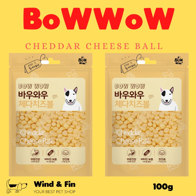 Snack Cho Chó BOWWOW Phô mai viên 100g