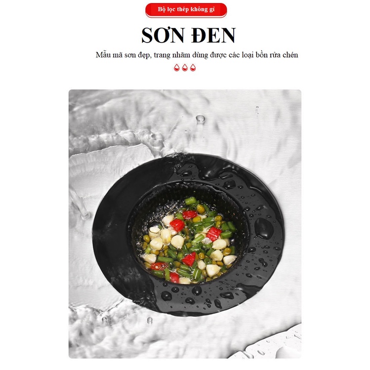 Lọc Rác Bồn Rửa Chén Bát Bằng Inox 304 Cao Cấp, Đục Lỗ Chính Hãng Haodex - LOKING