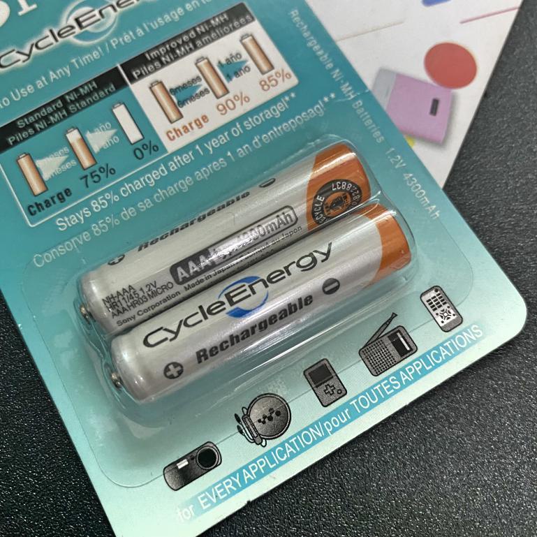 Pin Sạc AAA Dung Lượng 4300 mAh Vỉ 2 Viên