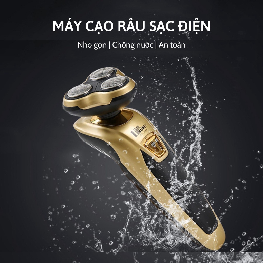 Máy cạo râu đa năng DARKFOX 3 trong 1 ba đầu dao độc lập ôm sát khuôn mặt làm sạch nhanh không gây tổn thương da MCR03