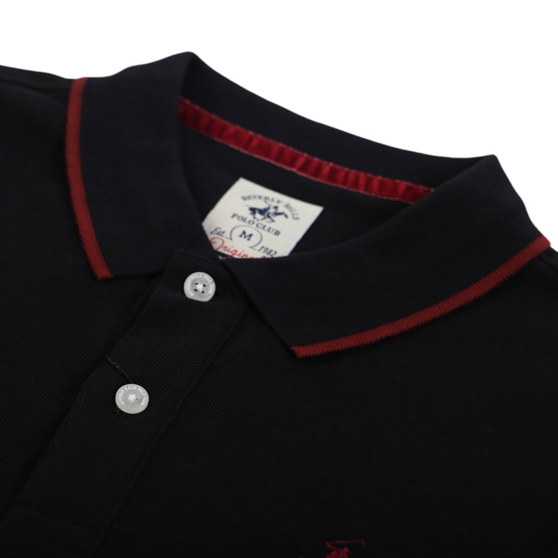 Beverly Hills Polo Club - Áo polo dài tay Nam Slimfit Đen BK- BHPC PMSLS20TL101