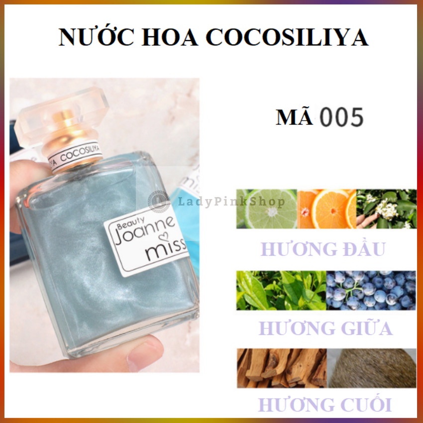 Nước Hoa Nhũ Ánh Bạc Xanh M005 50ml/Chai Hương Thơm Nhẹ Nhàng Tinh Tế