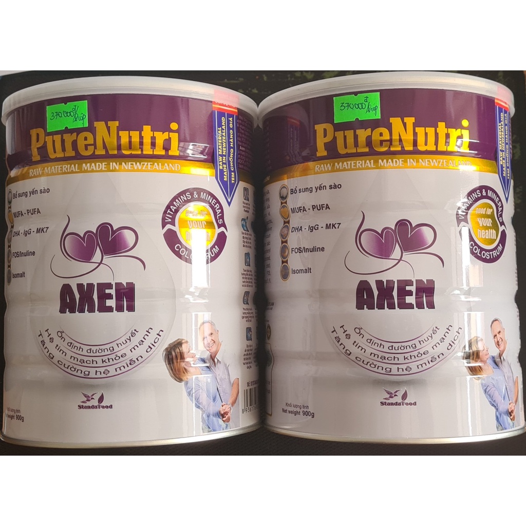 Sữa bột PureNutri Axen 900g - Giúp ổn định đường huyết, hệ tinh mạch khỏe mạnh, tăng cường hệ miễn dịch