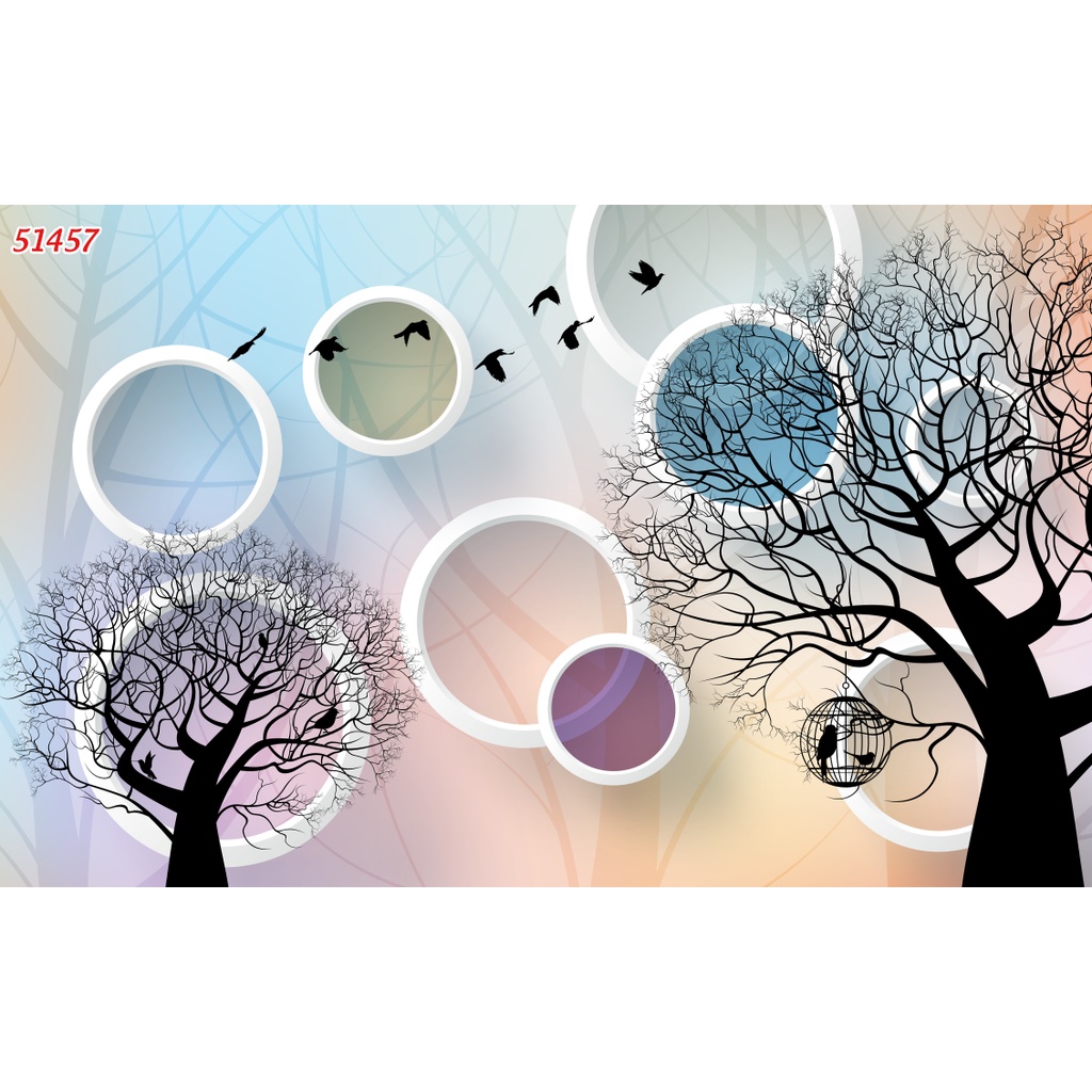 Tranh dán tường quán ăn Quán Cafe, Trà Sữa, Trang Trí Cửa Hàng