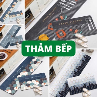 Thảm bếp 3D, thảm trải sàn trang trí nhà bếp phòng ngủ 40x60cm, 40x120cm thảm chùi chân