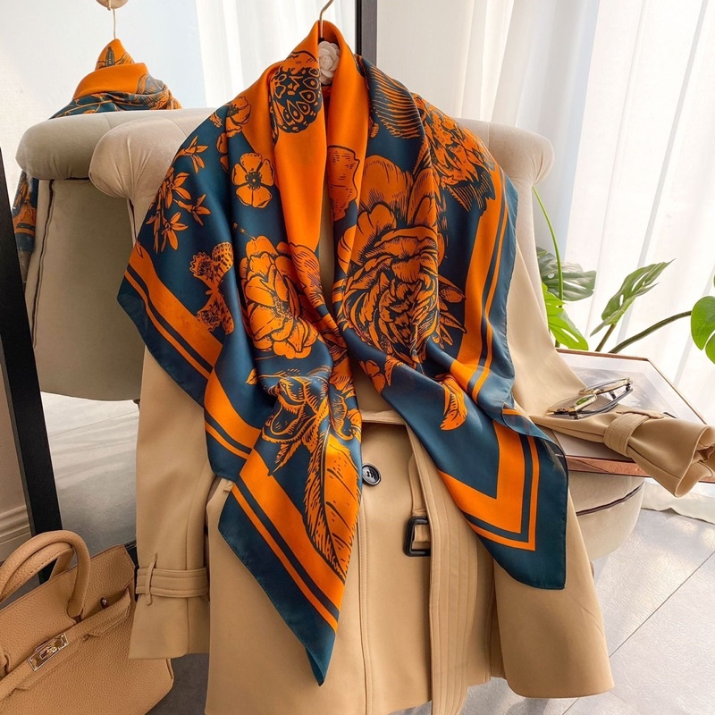 Khăn choàng cổ đa năng che nắng thanh lịch cao cấp size 108x108cm