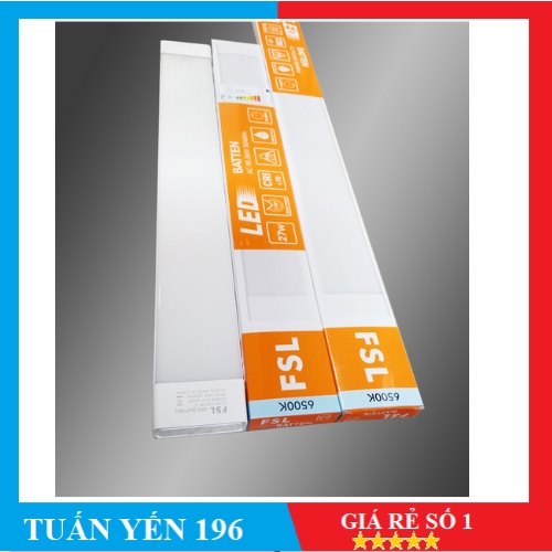 Bộ máng đèn Led FSL tràn viền 1,2m 54W ÁNH SÁNG TRẮNG 6500K