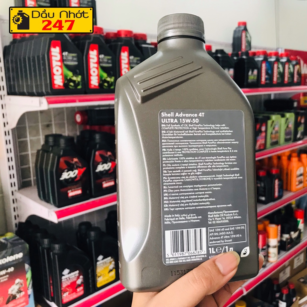 Dầu nhớt Shell Advance Ultra 15w50 1L