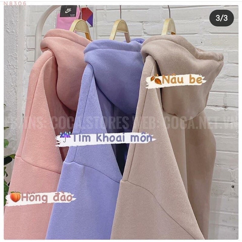 Áo Hoodie Nỉ Thêu Chữ NAMASTE  Form Rộng Tay Phồng - Áo Hoodie Nỉ Nữ Túi Bụng nhiều Màu