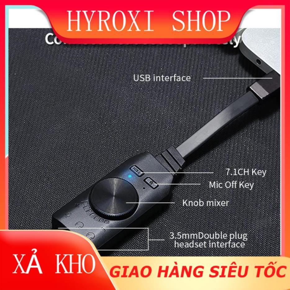 Sound card âm thanh 7.1 cho máy tính PC chuyên game Plextone GS3 HYROXISHOP