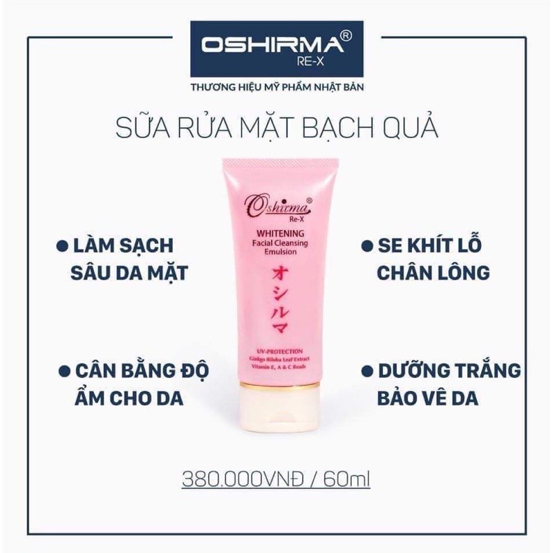 Sữa Rửa Mặt Oshirma ReX