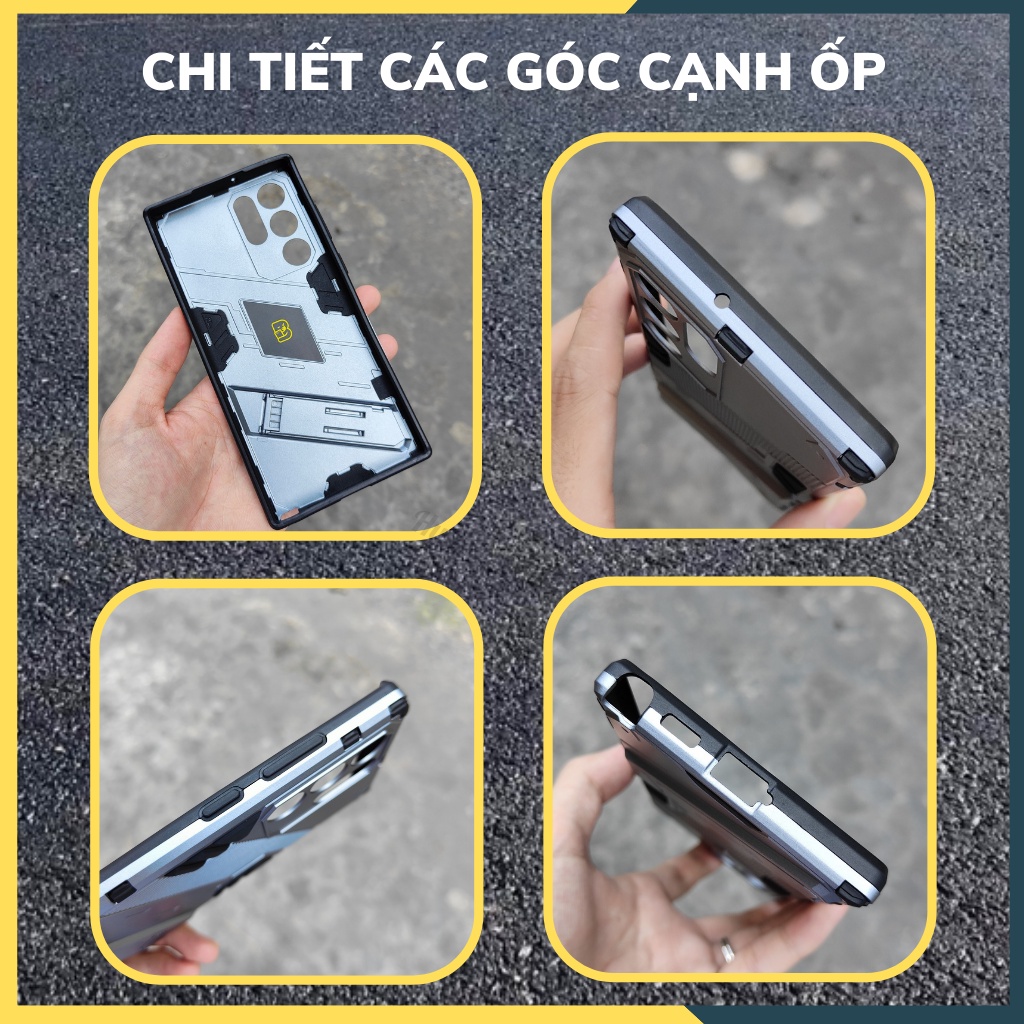 Ốp lưng s22 ultra chống sốc có giá đỡ nhựa cứng bảo vệ camera iron man ver 3 phụ kiện điện thoại huỳnh tân store