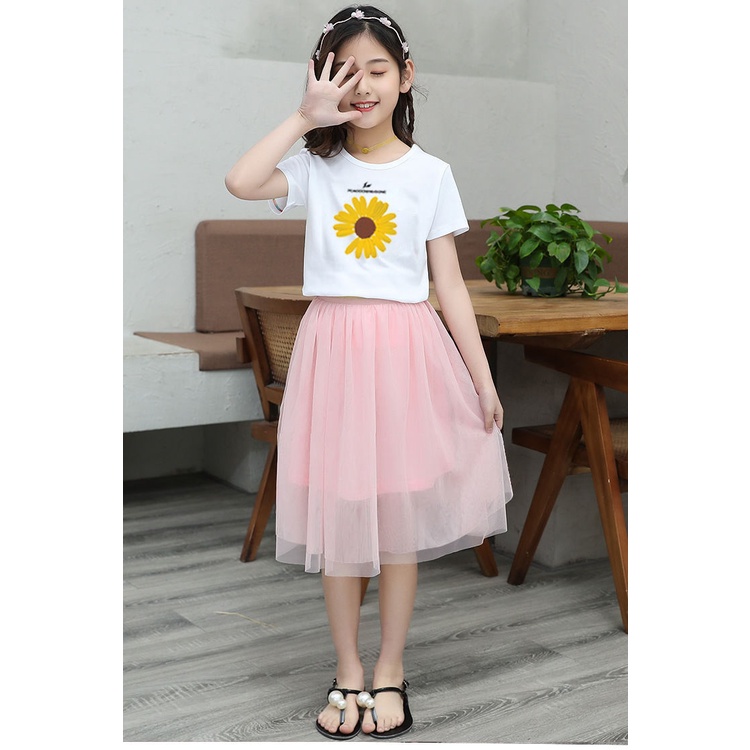 Chân Váy Lưới Công Chúa Thời Trang Xuân Hè Xinh Xắn Cho Bé Gái