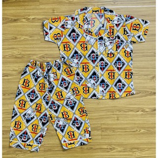 Đồ bộ Pijama mặc nhà chất lụa hàn form lửng, áo có cổ và túi thanh lịch, tôn da siêu thoải mái freesize 55kg