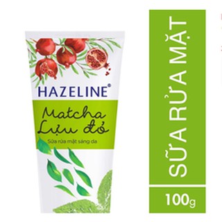 Sữa rửa mặt sáng da Hazeline matcha lựu đỏ 100g