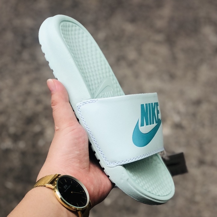Dép unisex 𝐍𝐈𝐊𝐄 ❤️FREESHIP + Hộp❤️ dép quai ngang thể thao nam nữ mk in 𝐍𝐈𝐊𝐄-𝐁𝐚𝐧𝐚𝐬𝐬𝐢,xanh-mint