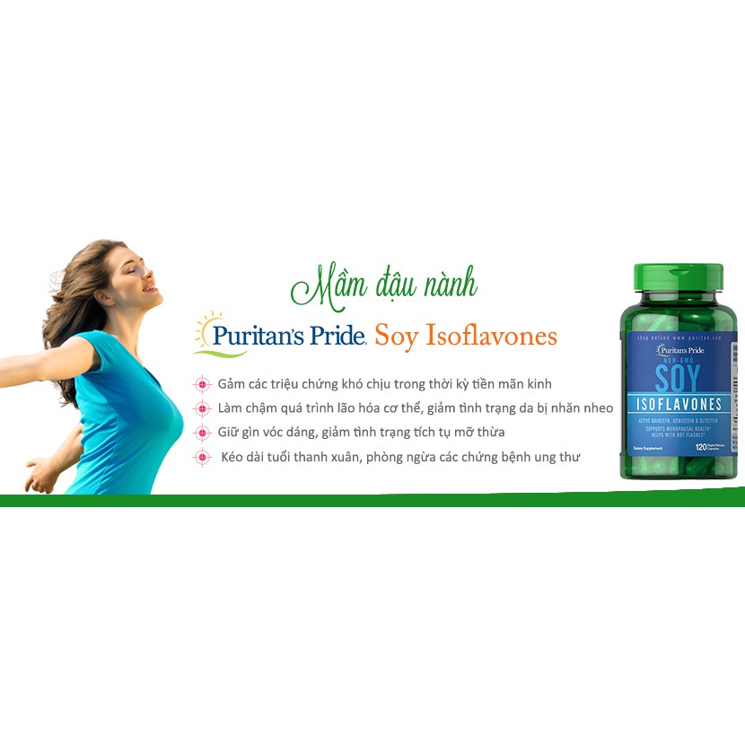 ❤️ Puritan Pride Non-GMO Soy_Isoflavones 750 mg Mỹ, Hộp 120 viên [Date 10/2023] | BigBuy360 - bigbuy360.vn