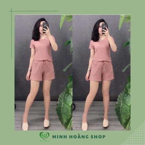Bộ Đồ Nữ, Bộ Đồ Ngủ Tăm cộc tay mặc nhà chất đẹp